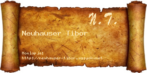 Neuhauser Tibor névjegykártya